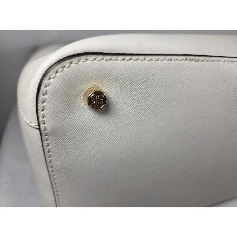 Tory Burch Leather Robinson Double Zip Large Tote  New Ivory Nwt